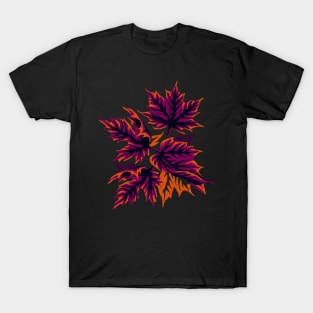 Leaves - Purple/Orange T-Shirt